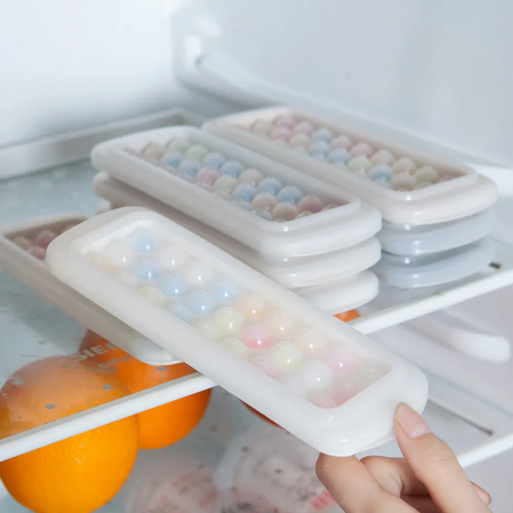 

Милый круглый шар, форма для кубиков льда, холодильник, маленькая коробка, лоток для замороженных фруктов, хоккейный бар, 27 решеток, креативный инструмент, 2 шт./лот