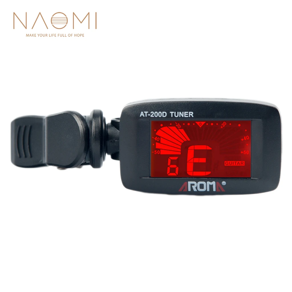 

NAOMI Aroma AT-200D High Quality Clip On Guitar Tuner Portable Universal Digital Tuner for Chromatic Guitar Bass Ukulele Violin