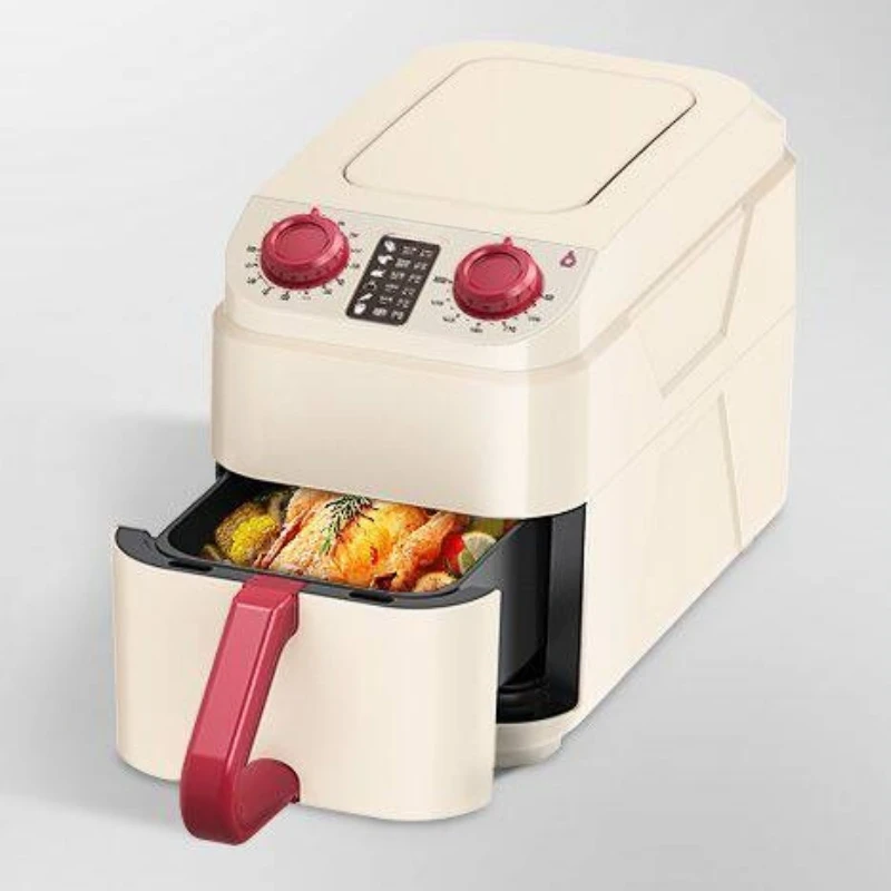 Smart air fryer, fully automatic household 5L large capacity, no oil smoke grilled fish, multi-functional electric fryer