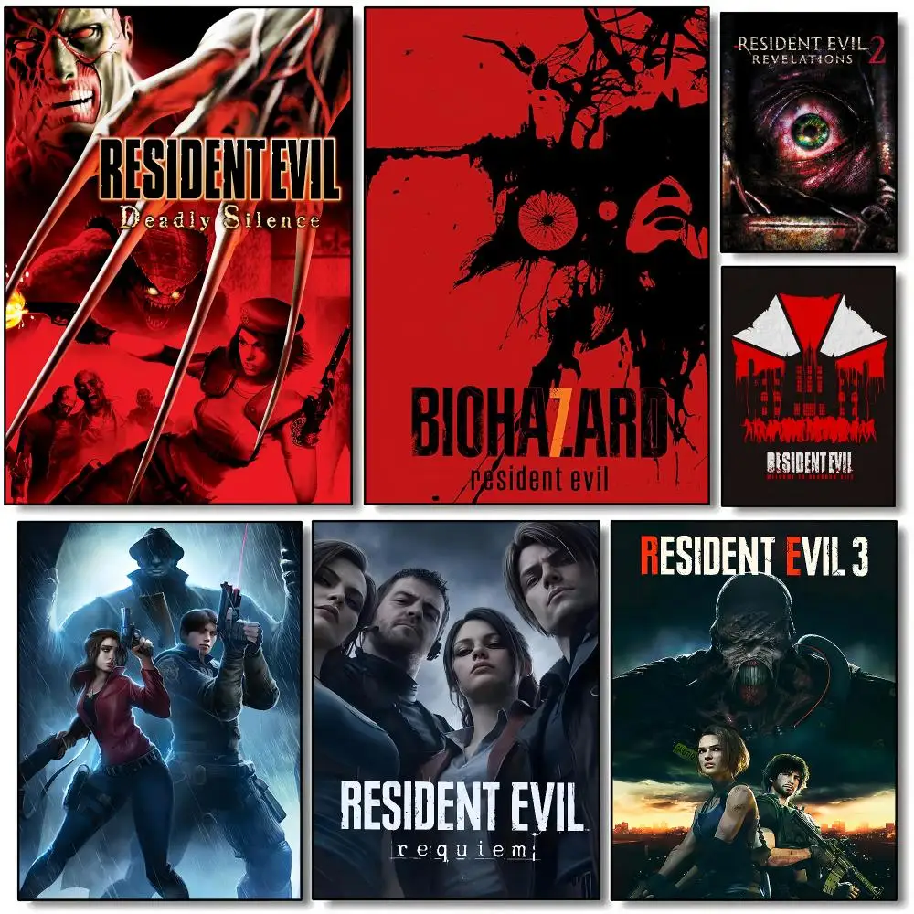 Game Resident Evil Poster HD Decorative Wall Art Aesthetic Home Decor for Living Room Bedroom Café Office Modern Stylish Gift