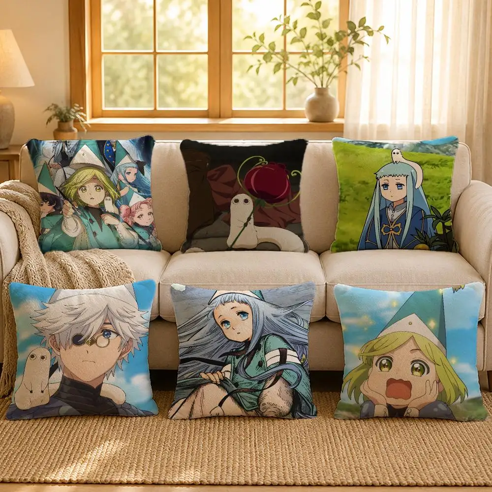 Manga Witch Hat Atelier Magic Cushion Cover Personalized Short Plush Soft Bedroom Sofa Home Decor Gift