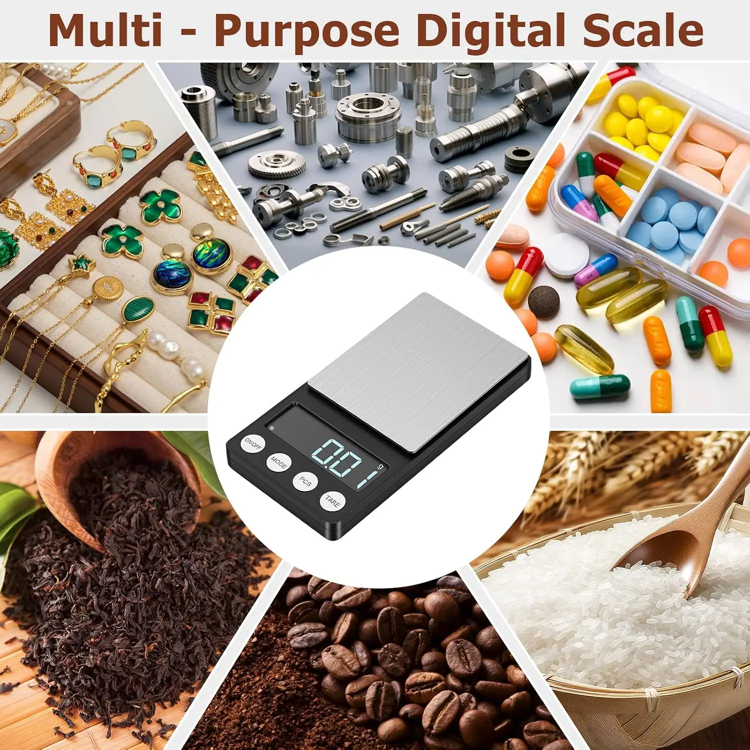 Digital Gram Scale,0.01g Precision 500g Capacity For Jewelry & Coin | 0.01g Precision, 500g Capacity, Pocket Gram Scale; Portabl