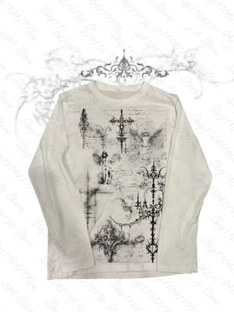 ملابس امرأة للنساء Kawaii Emo الجرافيك تيز Y2k بلايز المحاصيل الأعلى المرأة المرأة اقتصاص شوجو فتاة نمط 90s الملابس خمر