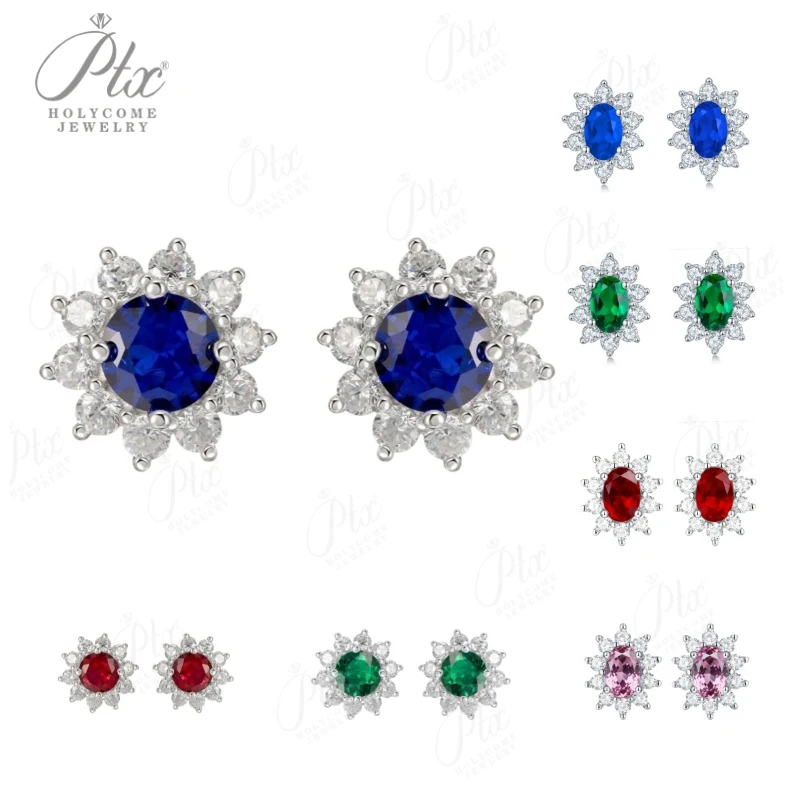 

Lab Grown Gemstone Stud Earrings 0.8-1.5CT 925 Sterling Silver Material Screw Back Design Suitable for Halloween Gifts