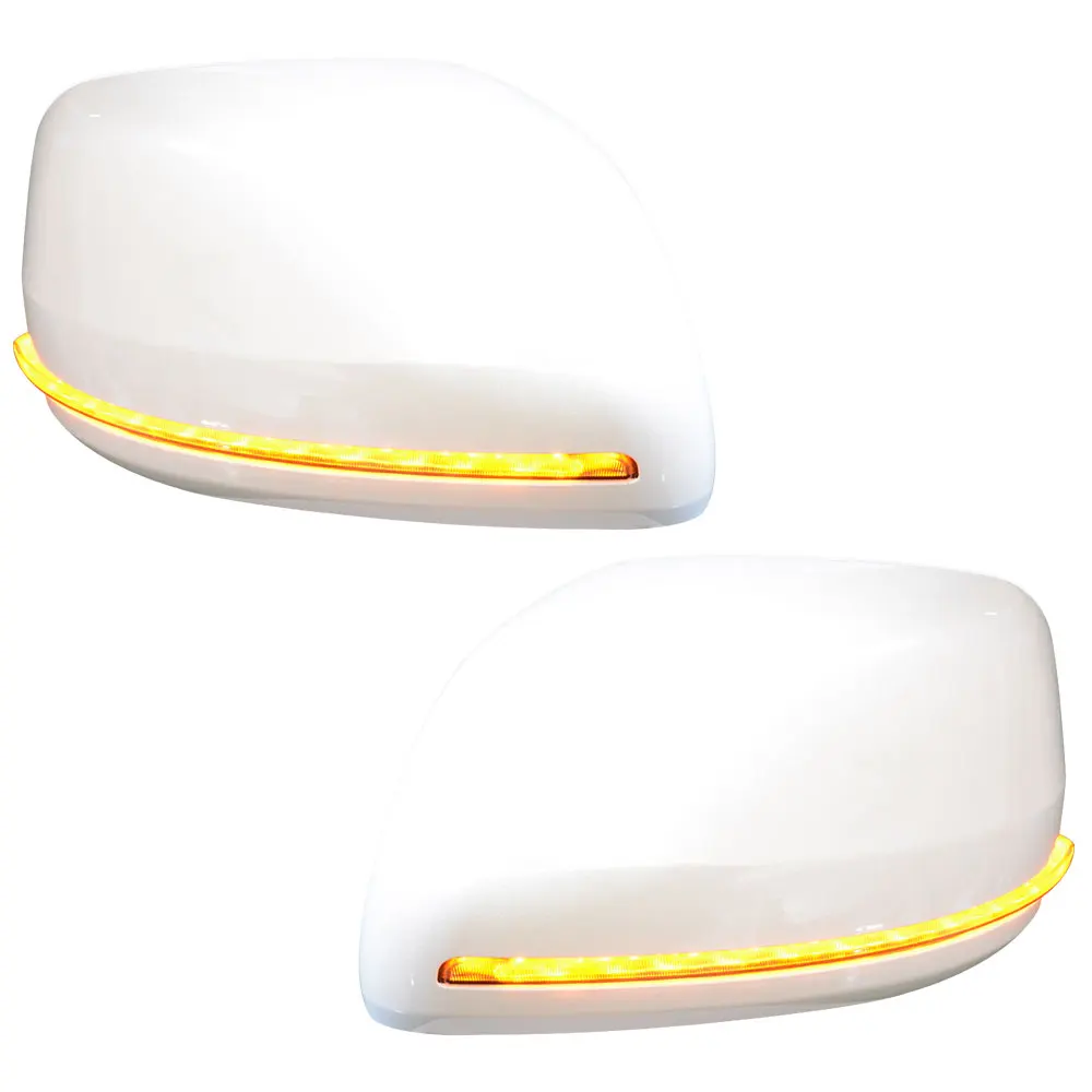 2pcs Side Mirror Cover Fit For Landcruiser 2016 2017 2018 2019 2020 2021 LC200 Led Turn Signal Lights Light Suv Car Parts