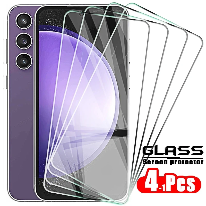 

4-2PCS Tempered Glass For Samsung Galaxy S23fe S20fe S21Plus S21FE 9H Protective Film Screen Protector For S23 FE S22 S21 Plus +