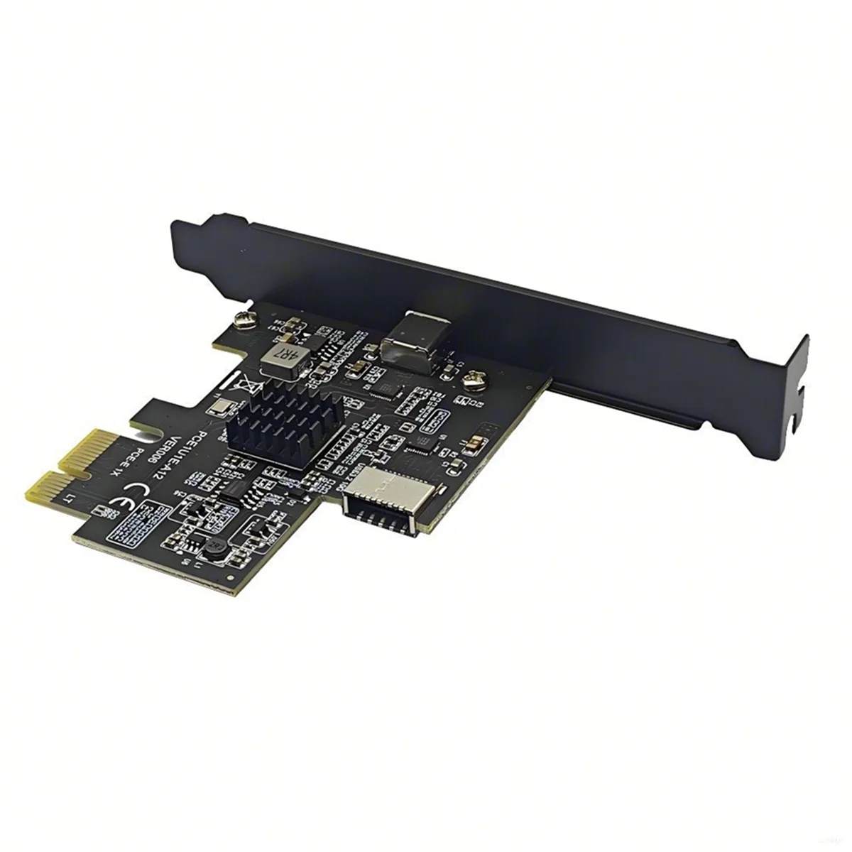 AT87-PCI-E 1X to Type-E + Type-C Expansion Card USB3.2 GEN2 10Gbps ASM3142 Chip PCI-E to USB-C Adapter for Desktop