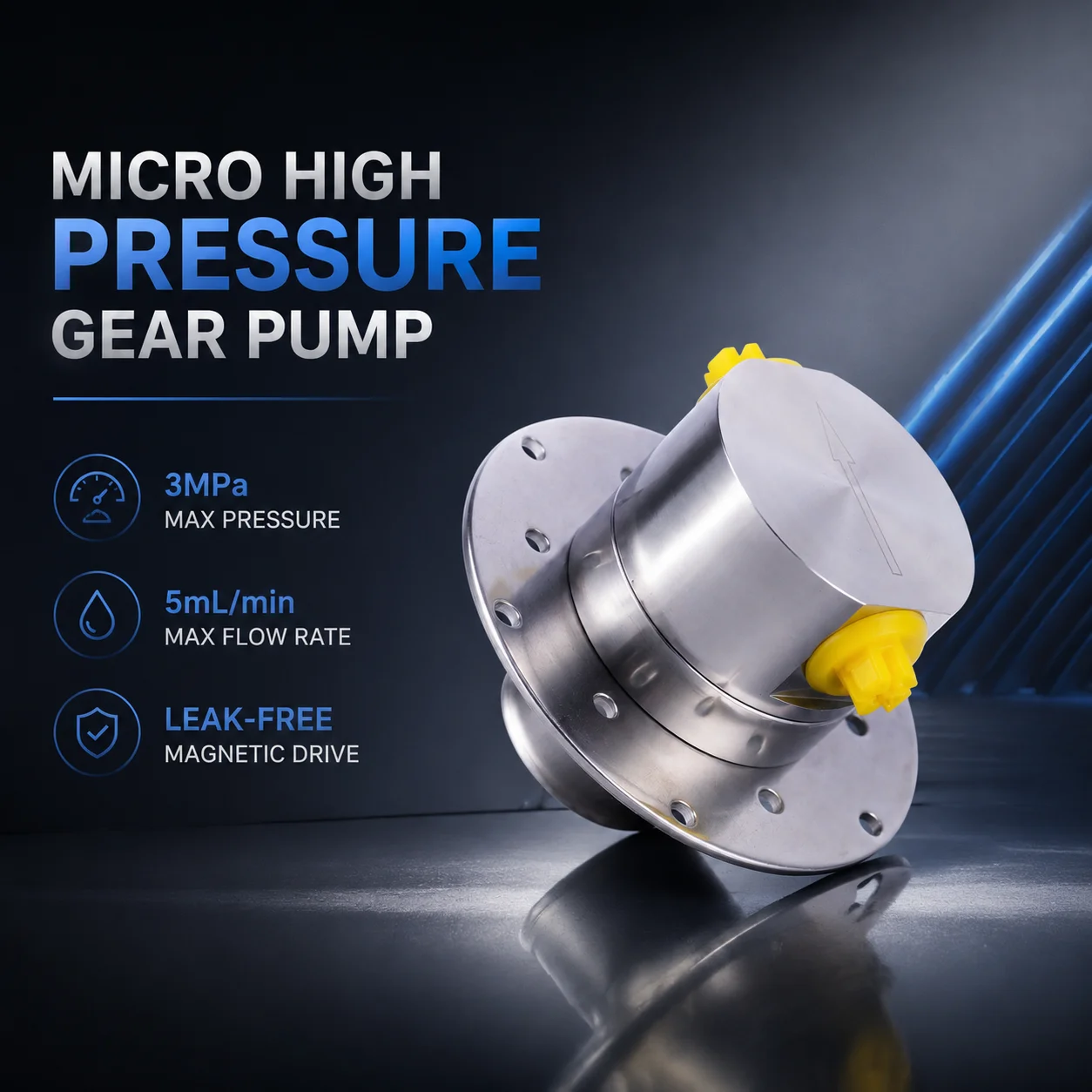 Micro Metering Gear Pump for Methanol Reforming and Fuel Cell Power 3.0MPa High Pressure Magnetically Coupled Drive Pump 24V