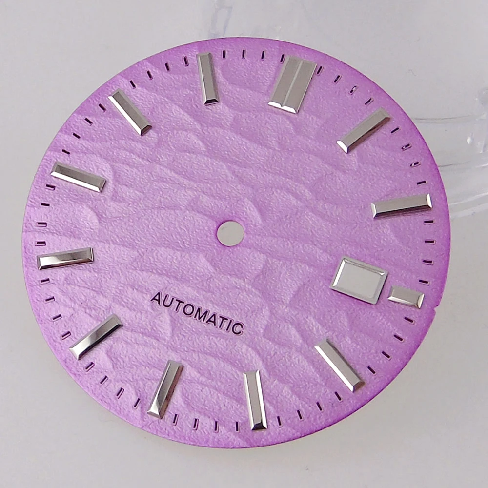 Himmelblau rosa 33,5mm uhr zifferblatt datum fenster fit nh35 nh35a nh36 nh36a automatische herren uhr zubehör teil