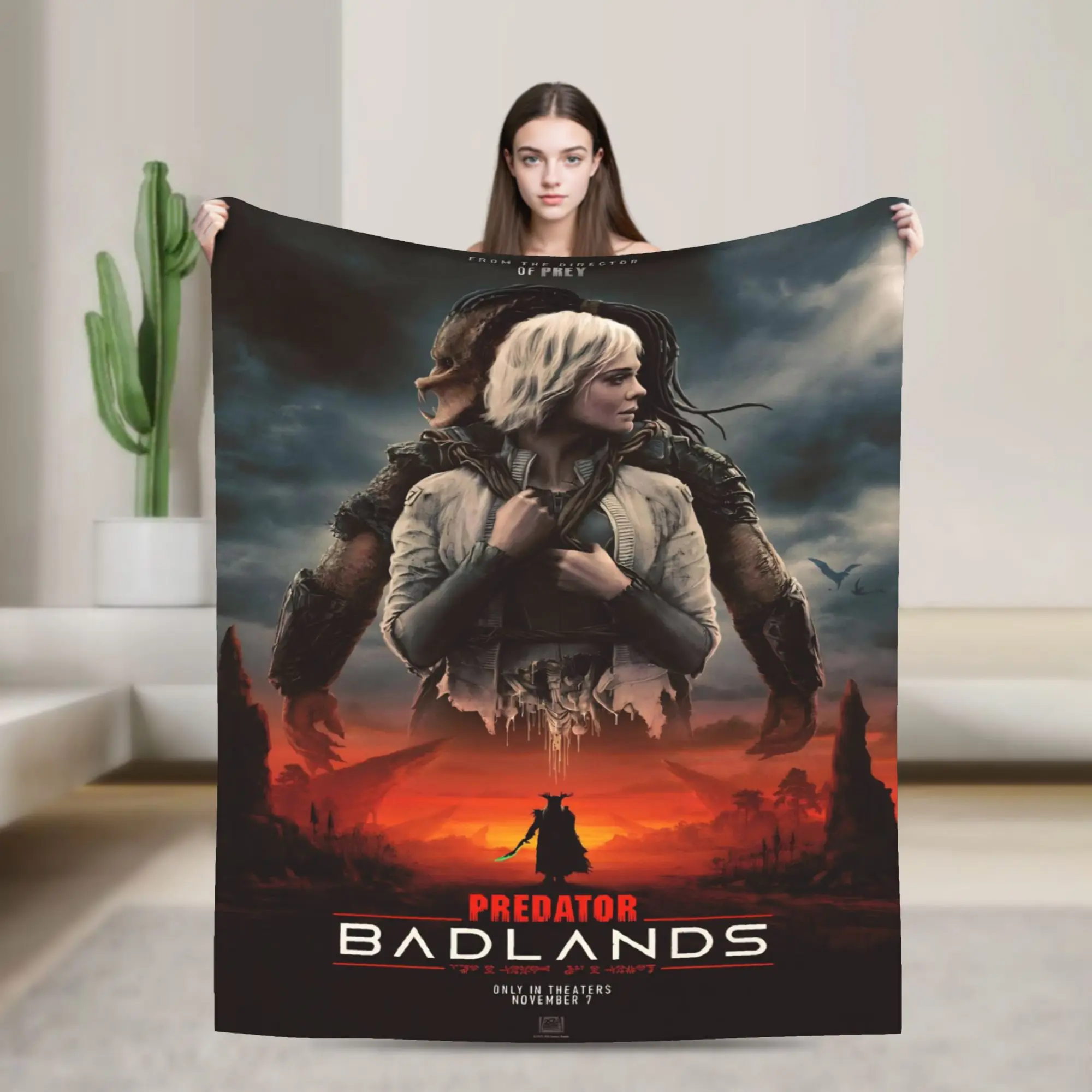 المفترس Badlands 2025 أفلام بطانية السفر مكتب الفانيلا رمي بطانية للمنزل ديكور تصميم دافئ المفرش هدية فكرة