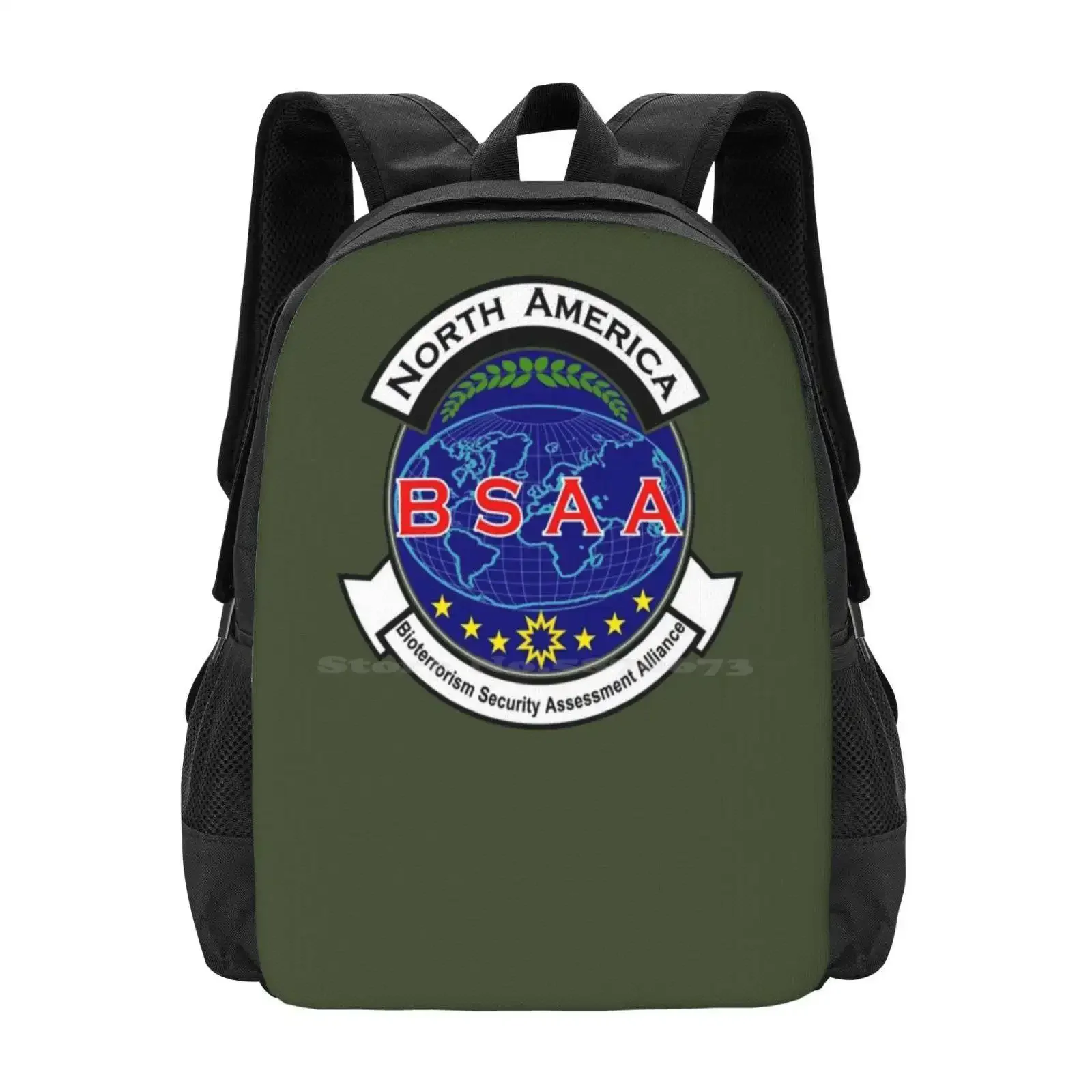 

Bsaa-Olive Drab 3d Print Design Рюкзак Студенческая сумка
