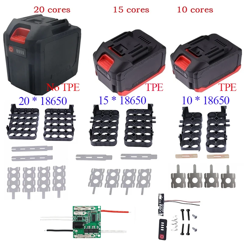 10/15/20 rdzeni plastikowa obudowa baterii schowek Shell PCB płytka ładująca do obudowy baterii Makita akcesoria do elektronarzędzi