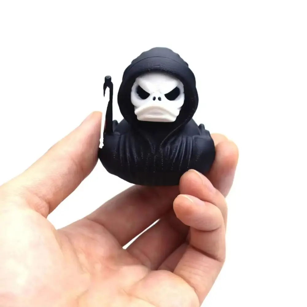 3D Printed Halloween Duck Anime Figure PLA Model Spooky Halloween Duck Figurine Funny Doll Handicraft Grim Reaper Duck Ornament