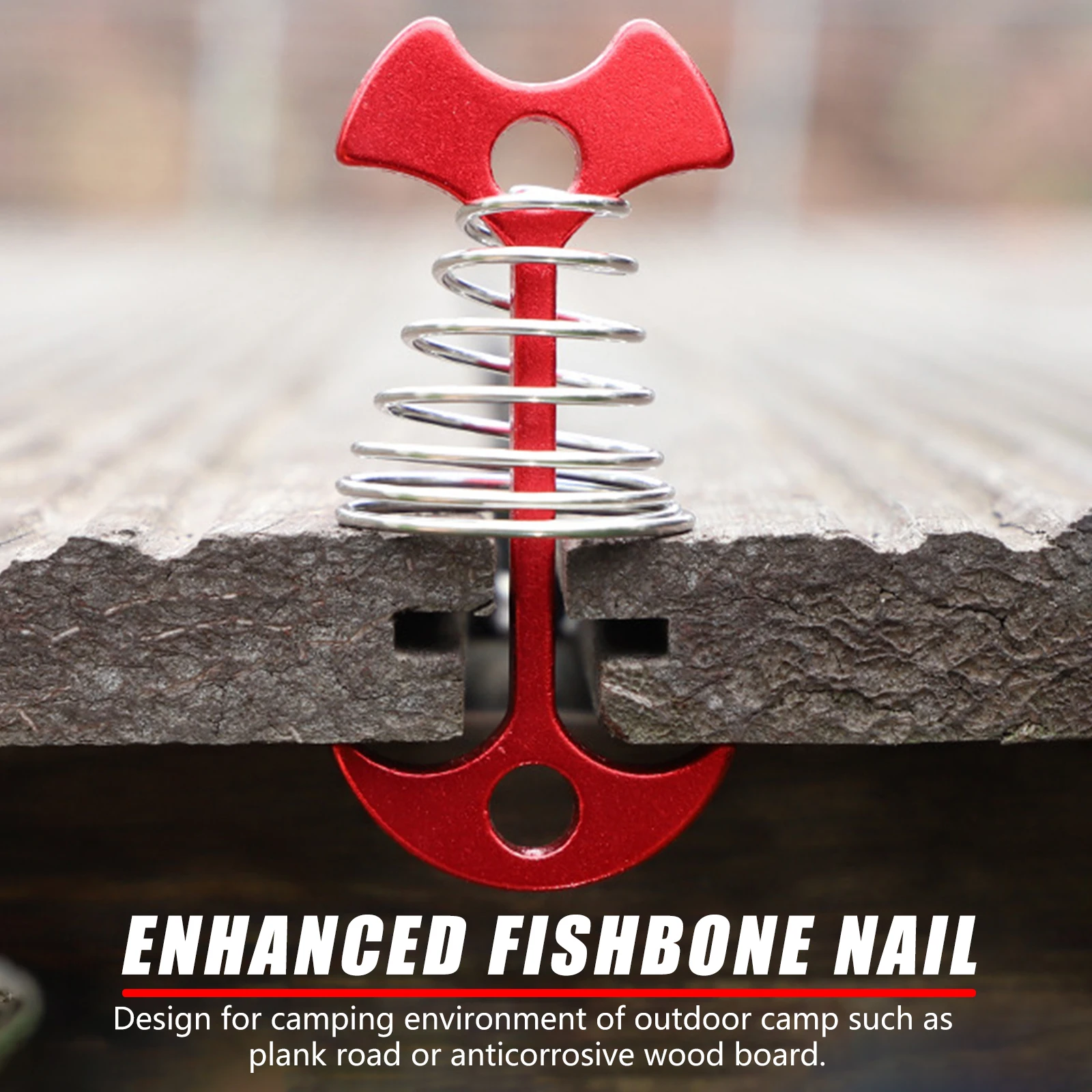 

4pcs Tent Accessories Extended Ground Nail Windproof Rope Outdoor Camping Wild Survival Tent Fixed Insertion Outdoor Supplies