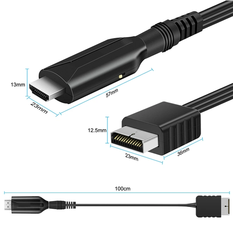 Mini Size for PS1 / for PS2 to Converter 100cm Length Adapter Full Digital for Hdmi Format Converter