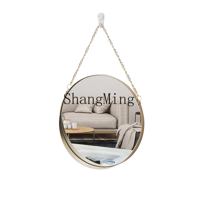 

PYH metal wrought iron bathroom mirror bathroom wall mirror Internet celebrity vanity mirror decorative