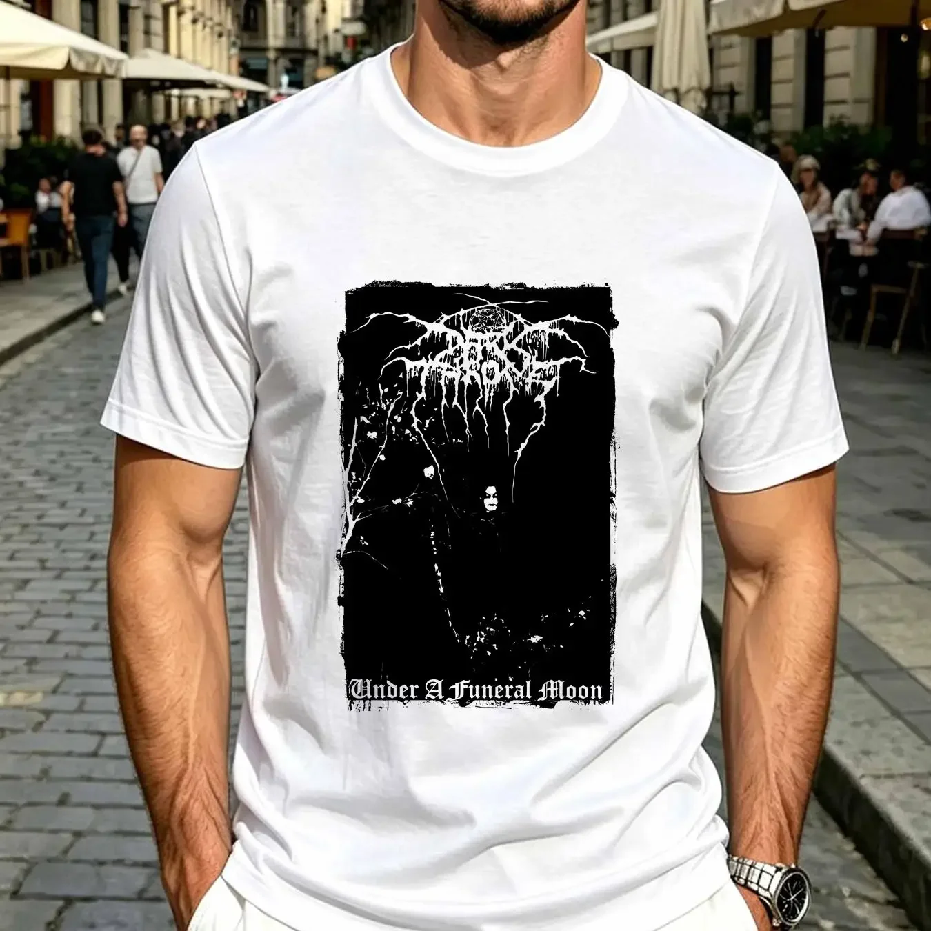 washed T Shirt Darkthrone Under a Funeral Moon cotton Men's all sizes S 5XL 18 colors band poster album cover vintage Washed