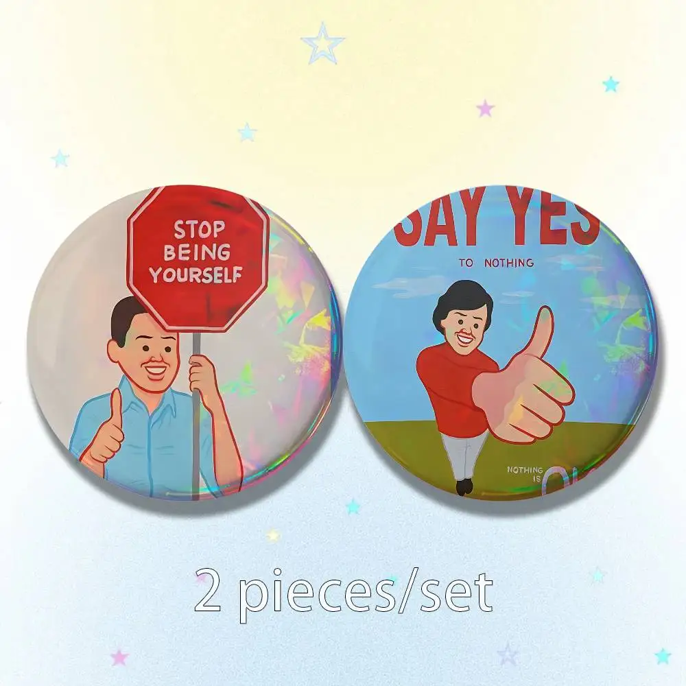 Joan C-Cornella Funny 25mm 75mm 44mm 58mm 32m Brooches Badges Pins for Accessories