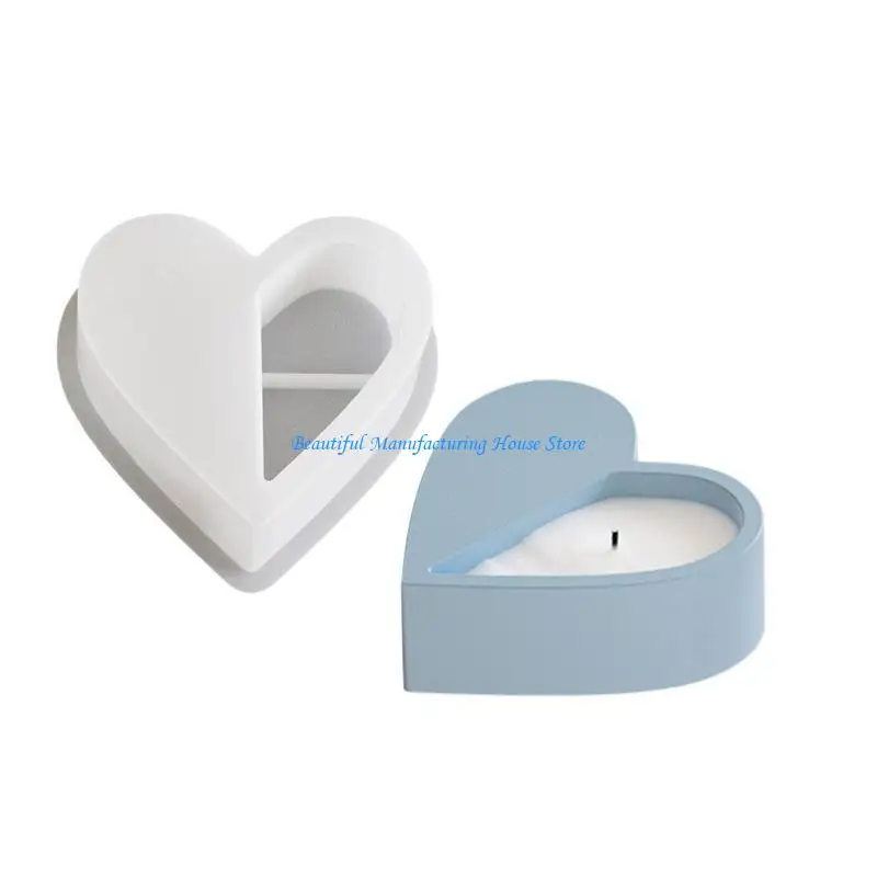 

E56A Silicone Heart Mold for Unique Home Decoration Cup and Storage Pots Mould