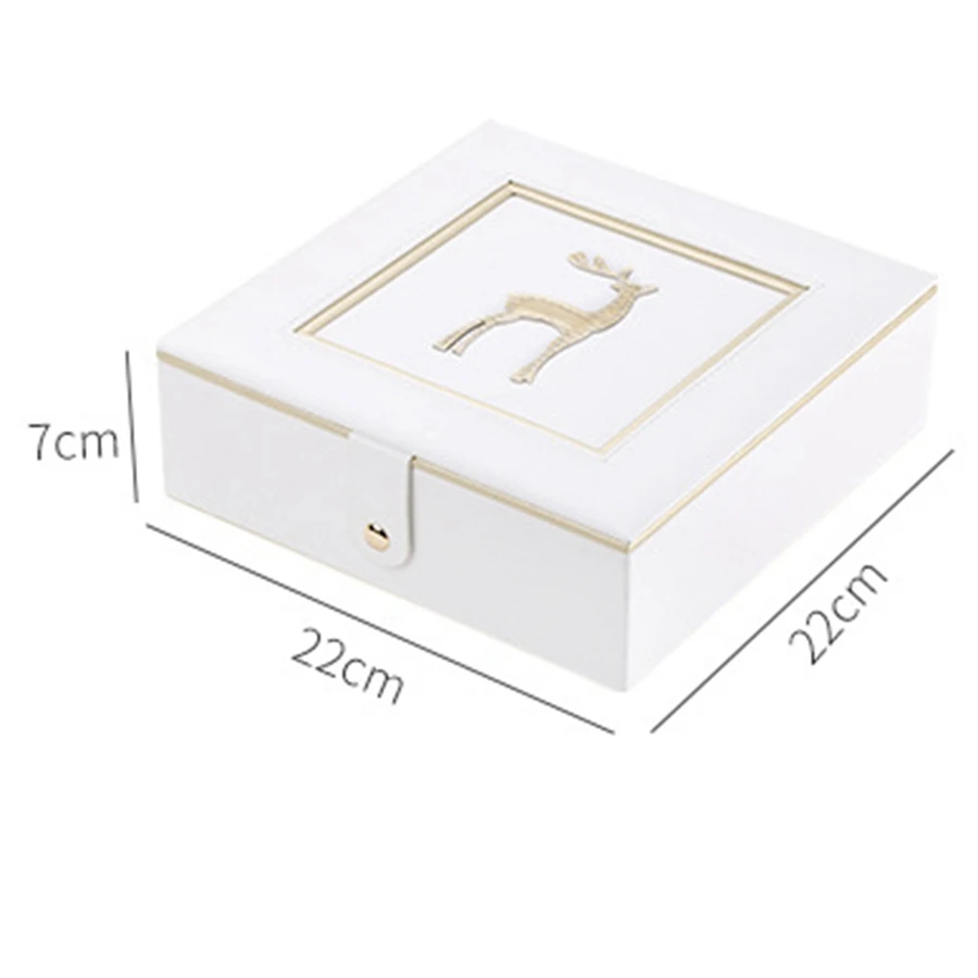 New Fashion Leather Jewelry Box Gift Box for Jewelry Packaging Display Large Exquisite Makeup Case Luxury Jewelry Organizer Blac