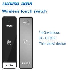 602 Wireless 2.4G Exit Button Switch Sliding Auto Door System NO/NC/COM Push Exit Entry Release Button Switch For Access Control