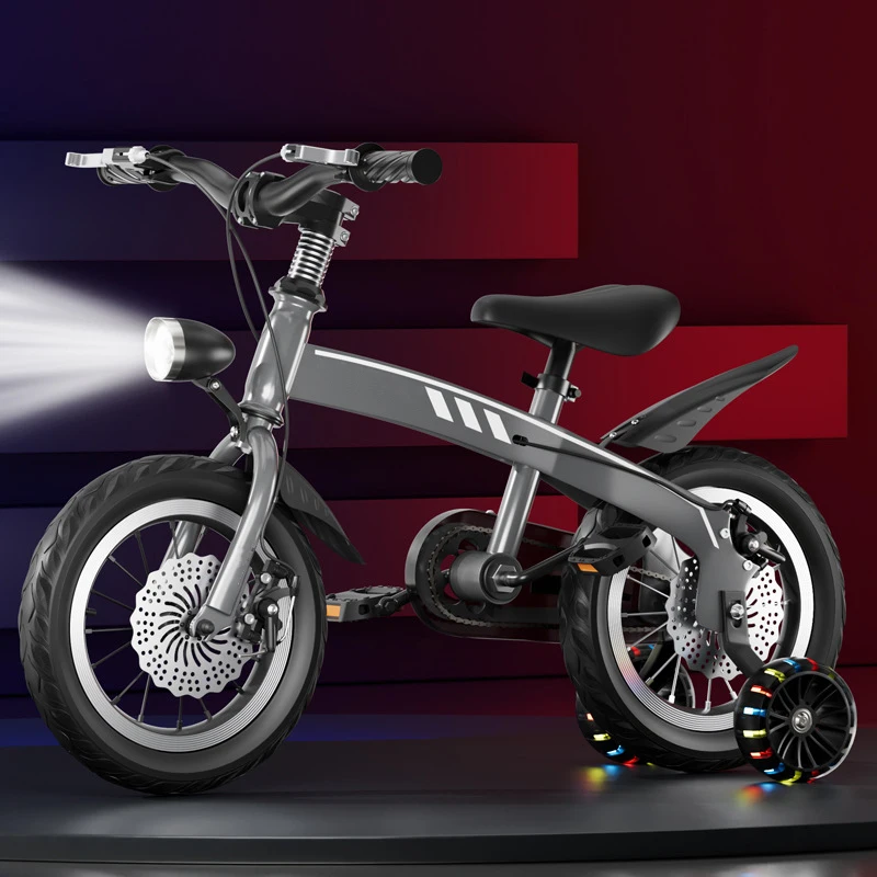 Vélos pour enfants avec lumières 2-8 ans garçons filles 12 "-16" vélos à double frein à disque