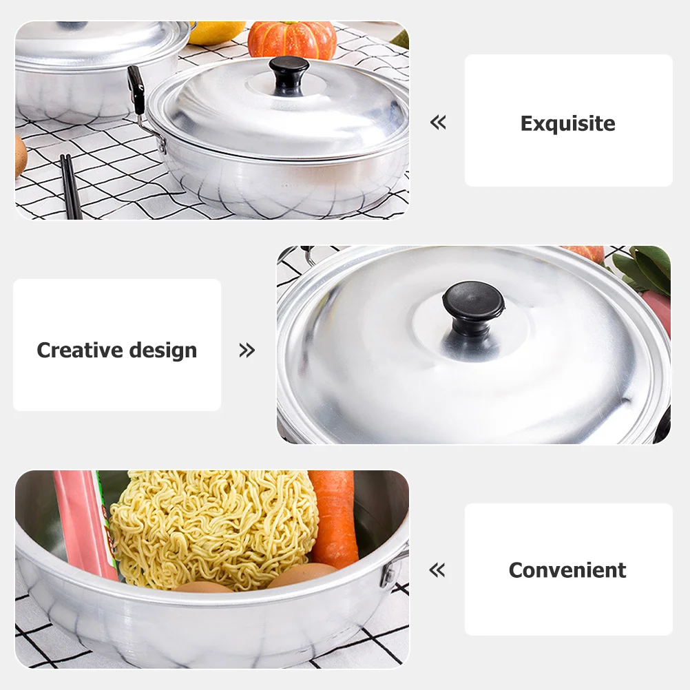 

Thickened Aluminum Pot Fast Heating Korean Ramen Noodle Noodle Holder Cookware Non-Slip Double Handle For Stove