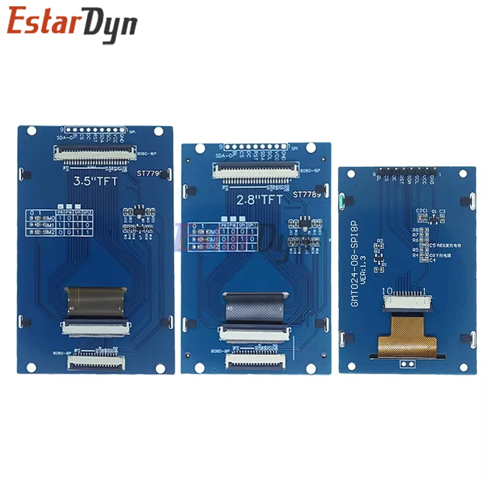 Estardyn 2.4/2.8/3.5 Inch TFT LCD Display, 240x320/320x480 SPI Module ST7789V/ST7796S for