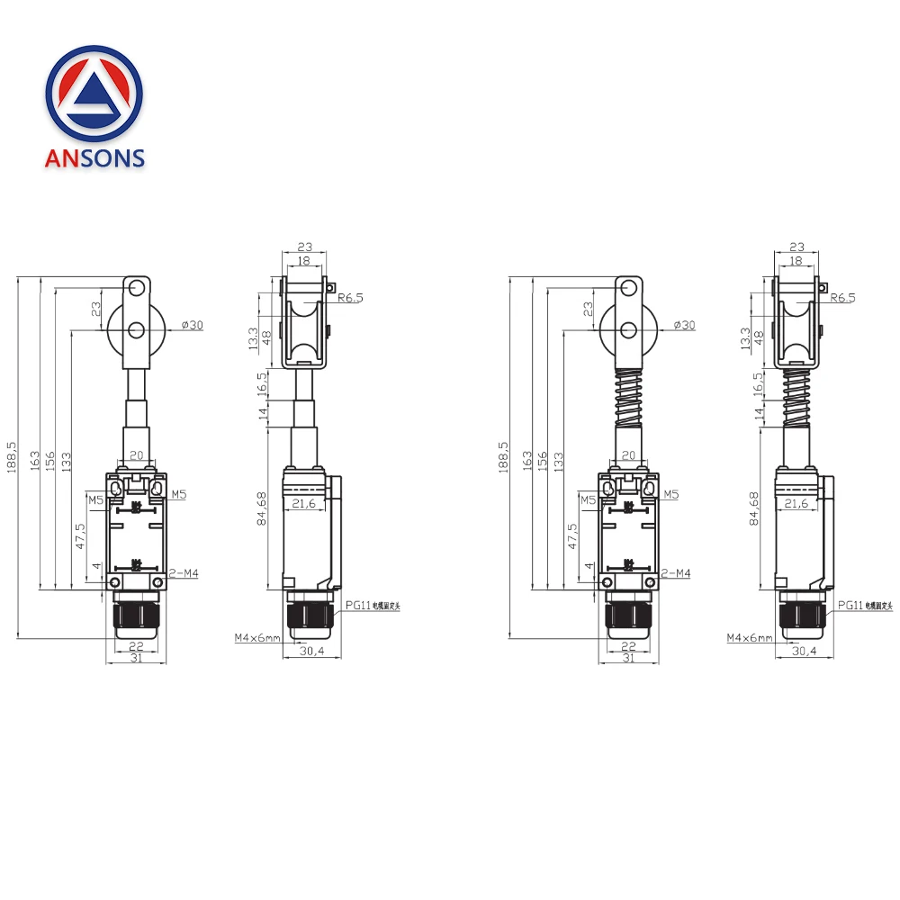 SFD-1112-SL-X SFD-1112--SS SWP-SL SAFETYMAN Elevator Limit Switch Loose Chain Detection Switch Ansons Elevator Spare Parts