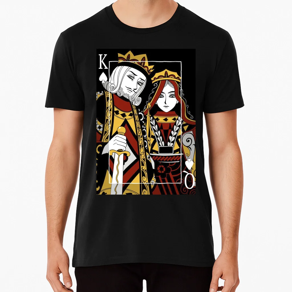 Camiseta para hombre Remera el rey y la reina gráfico Prue algodón Casual suelta Hip Hop para hombres verano camiseta masculina Top