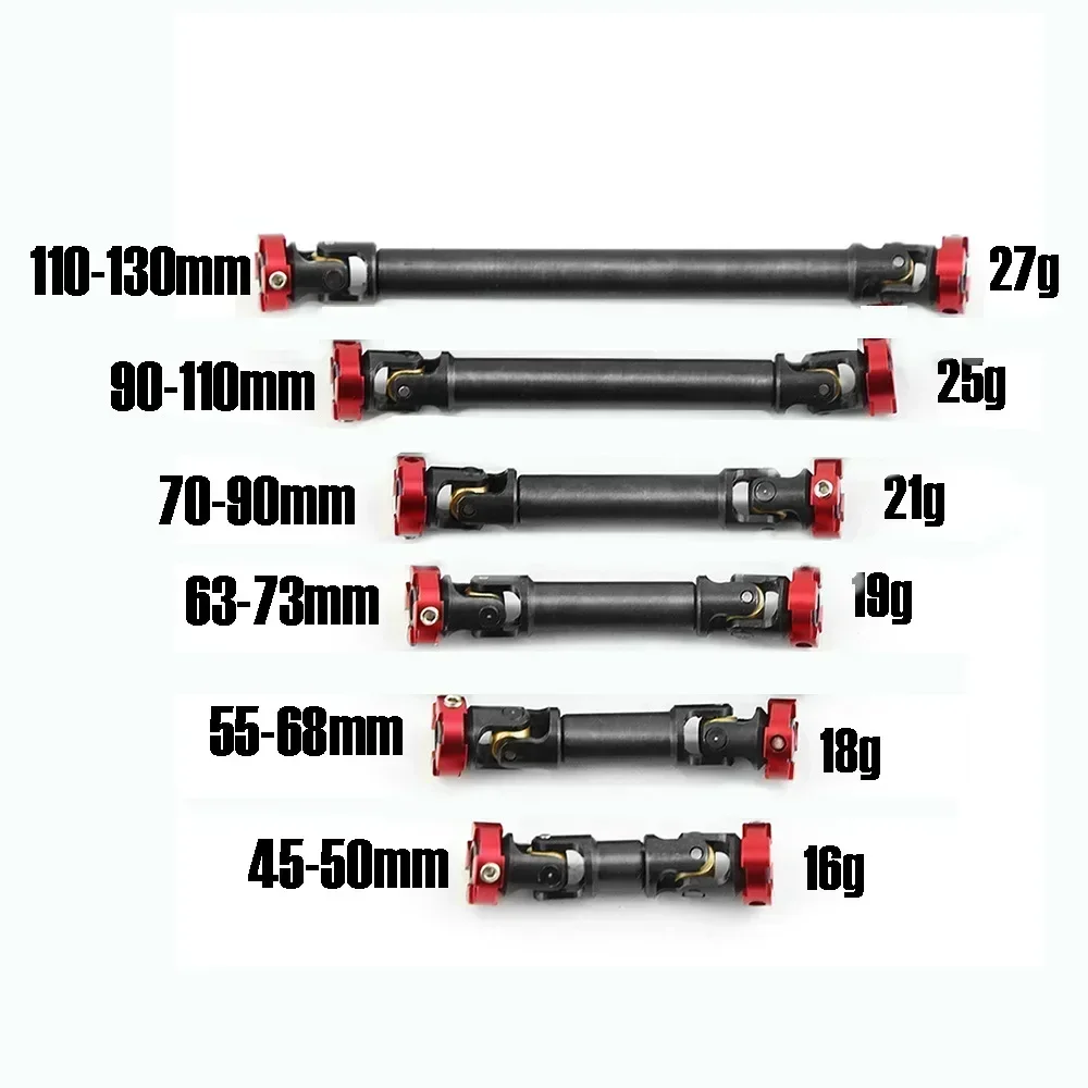 Steel Flange Drive Shaft CVD For 1/10 RC Crawler Axial SCX10 Trxs TRX4 D90 Redcat GEN8 1/14 Tamiya Tractor Truck