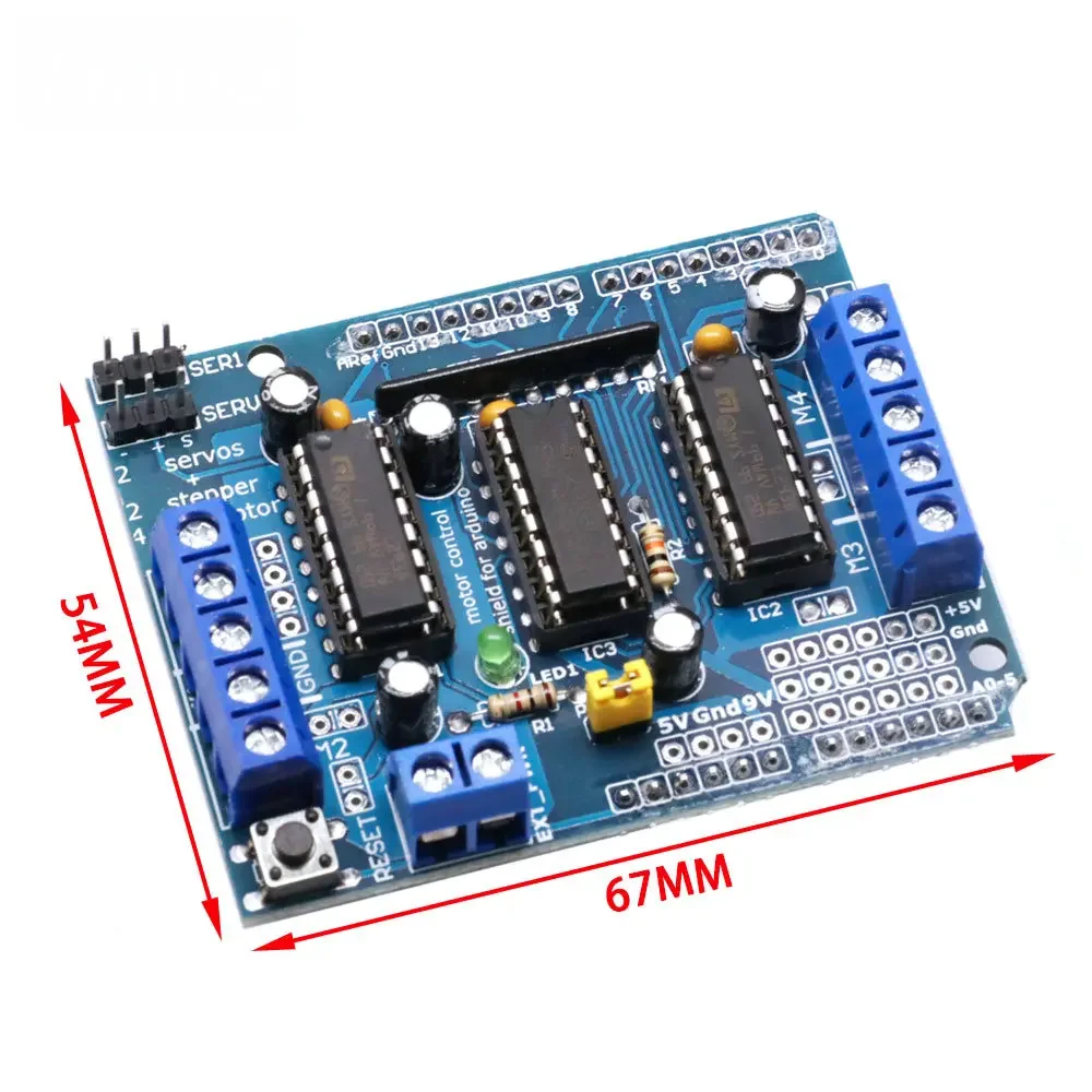 L293D Motor Control Shield – บอร์ดขยายมอเตอร์ไดรฟ์สําหรับ Arduino Motor Shield