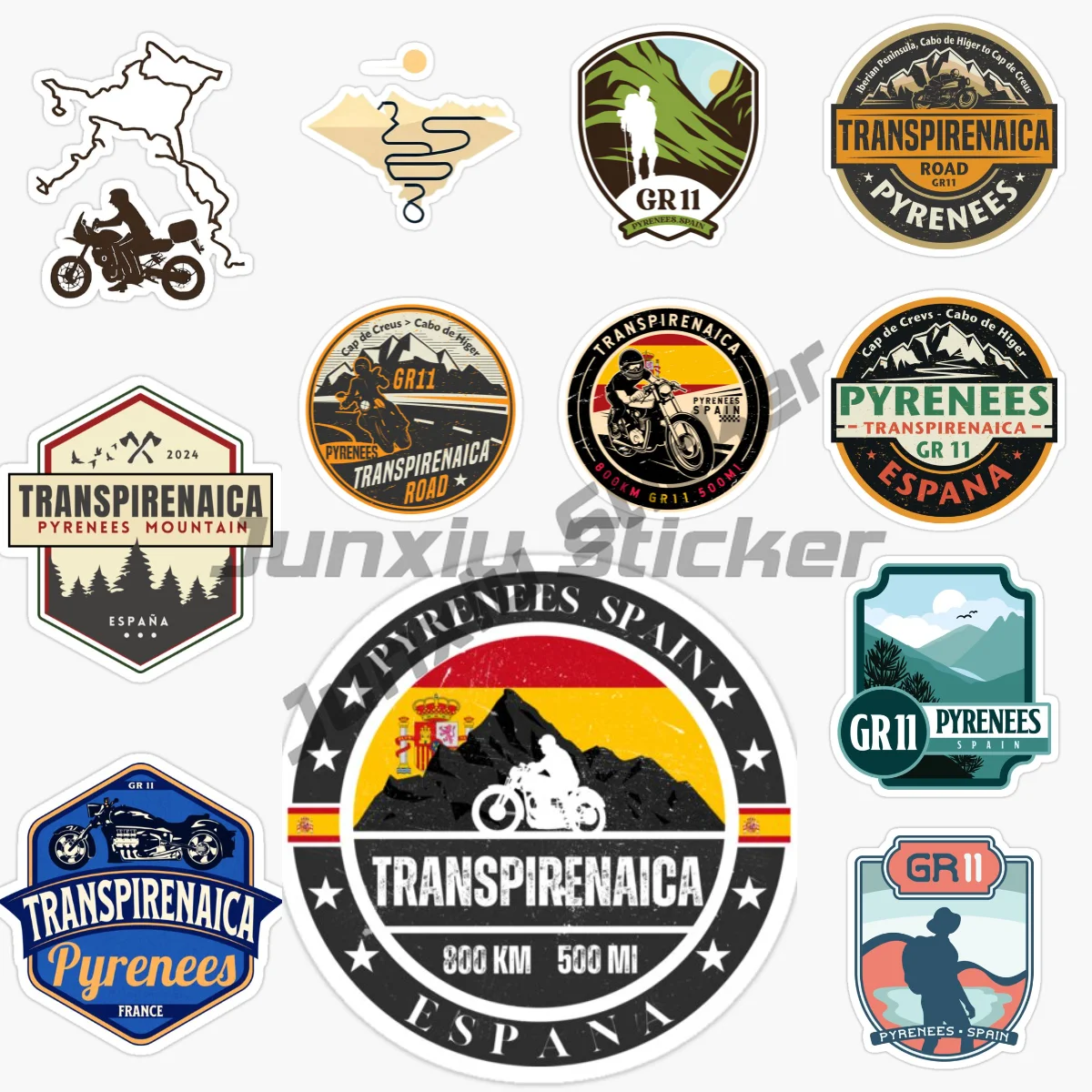 

Adventure TRANSPIRENAICA Transpirenaica Car Stickers, Vinyl Waterproof Self-adhesive Decorative Stickers Decal