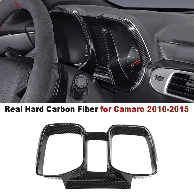 

Real Hard Carbon Fiber Car Sticker For Chevrolet Camaro 2010-2015 Speedometer Instrument Frame Cover Sticker for Camaro Interior