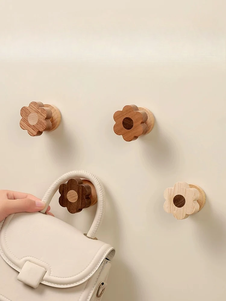 

Entry entrance coat hook strong viscose no punching coat rack entry door no punching solid wood hook