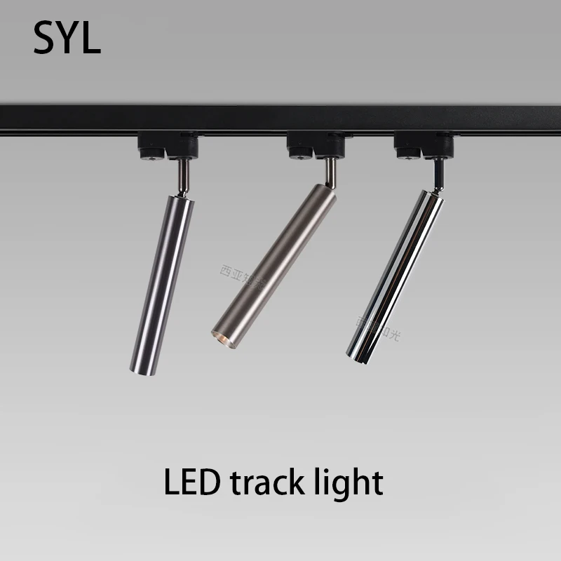 

Silver Color Led Track Light Small Beam Angle 7 Degree Rail Lights Adjustable Direction Ceiling Lamp COB Focus Key Lighting 5W