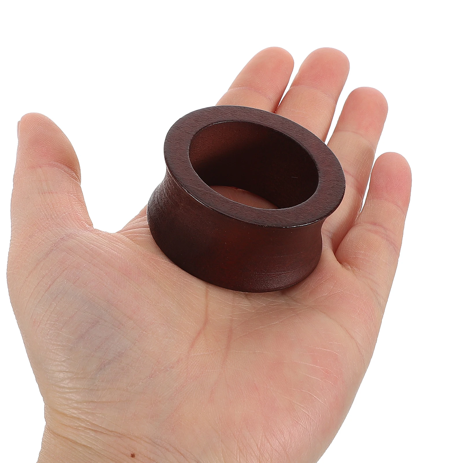 

6pcs Wooden Napkin Rings Simple Design Hardwearing Material Versatile Use Hotel Restaurant Table Settings Christmas Dining