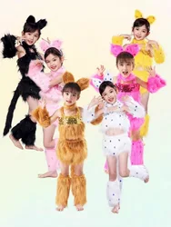 6 Colour Cat Cosplay for Girls Sexy Cat Girl Cosplay Costumes Fox Girl Cosplay Animal Dance Costumes for Children Halloween