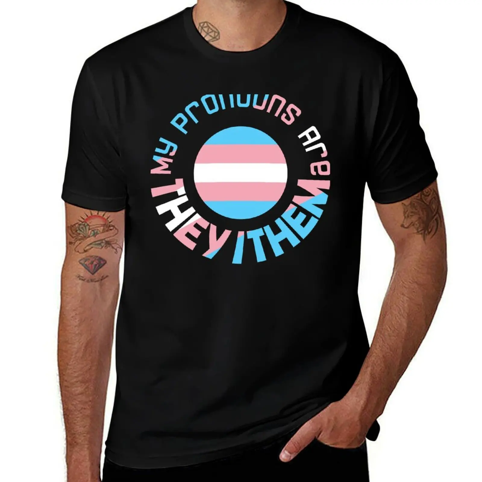 

My pronouns are They Them, Trans flag T-Shirt t shirts cotton 100% anime t shirts for man man t shirt designer T-Shirt