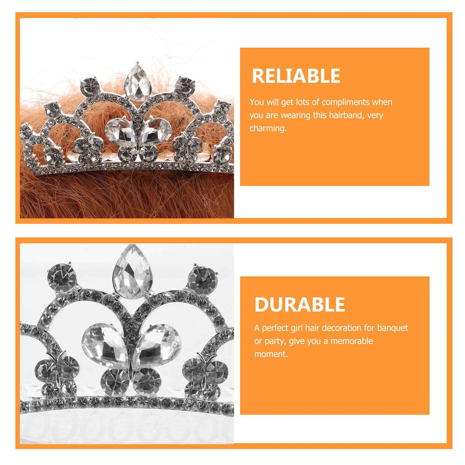 

Crown Comb Performance Wear Hair Accessory Small Tiara Baby Girl Accessories Princess Alloy Rhinestone