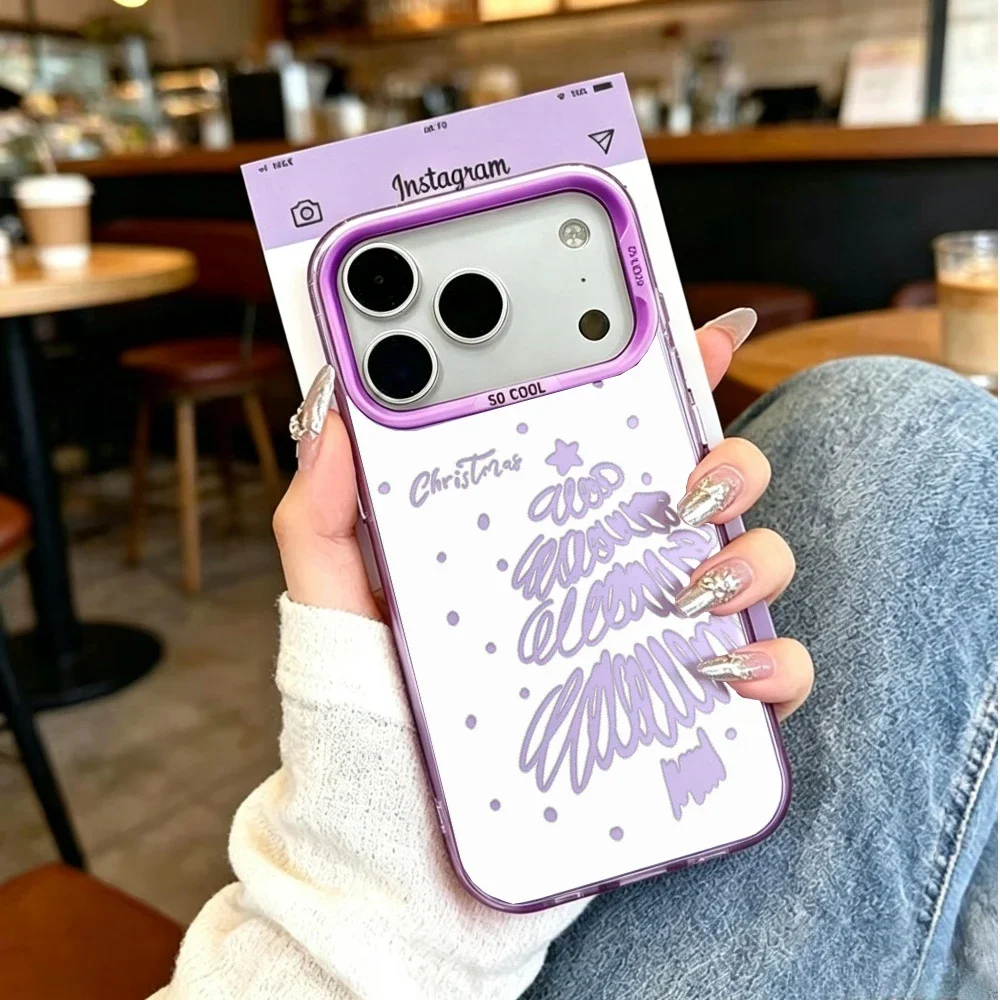 Christmas Santa Claus Snowflake Case For Samsung Galaxy S26 Ultra S25 Edge S24 S23 Plus S26 FE S20 Matte IMD Hard Acrylic Cover