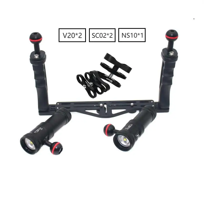 Nitescuba Diving Photography Set Suitable Tray Combo kit 2000lume Video Light Olympus Tg6 Gopro Hero Camera Housing Underwater