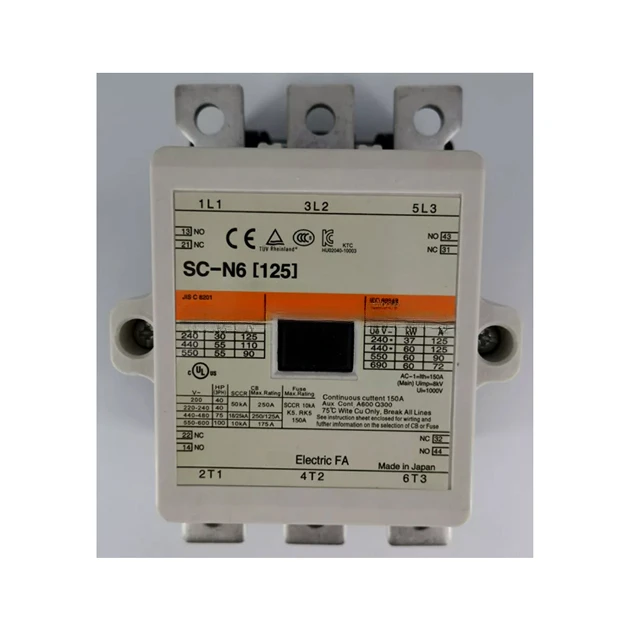 100% Original & New SC-N6 [125] 110V/220V AC Magnetic Contactor Electronic Component