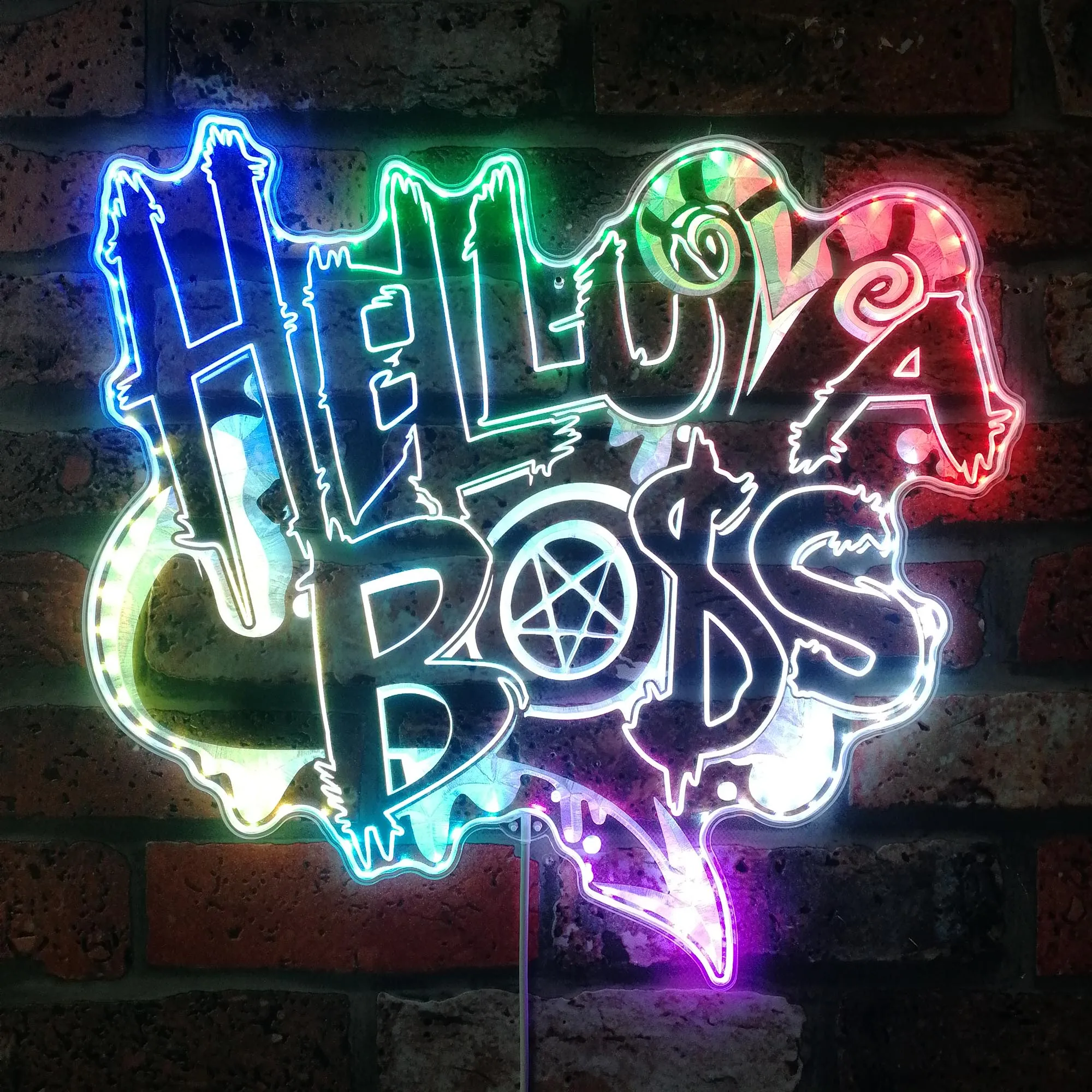 Helluva Boss Dynamic RGB Edge Lit LED Sign