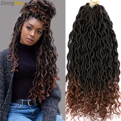 Göttin Faux Loks Häkeln Haar Weich Faux Göttin Loks Curly Flechten Haar Häkeln Dreadlocks Synthetische Zöpfe Haar Extensions