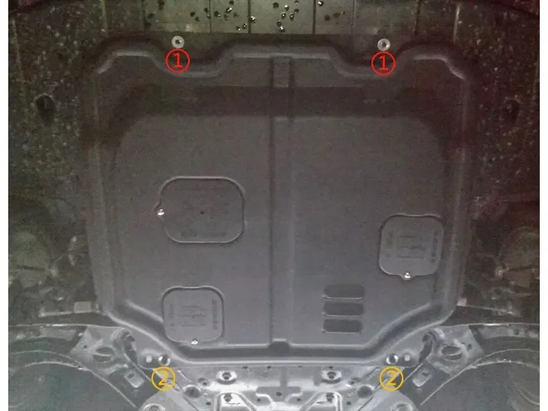 For KIA K4 2014-2019 Black Under Engine Guard Plate Splash Shield Mud Fender Cover Mudguard Protector