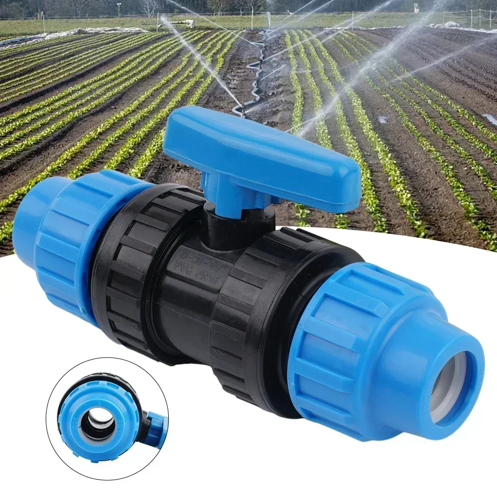 Connector Water Pipe Fittings Black Blue Valve Double Union Water Pipe Fittings Gardening Production High Quality