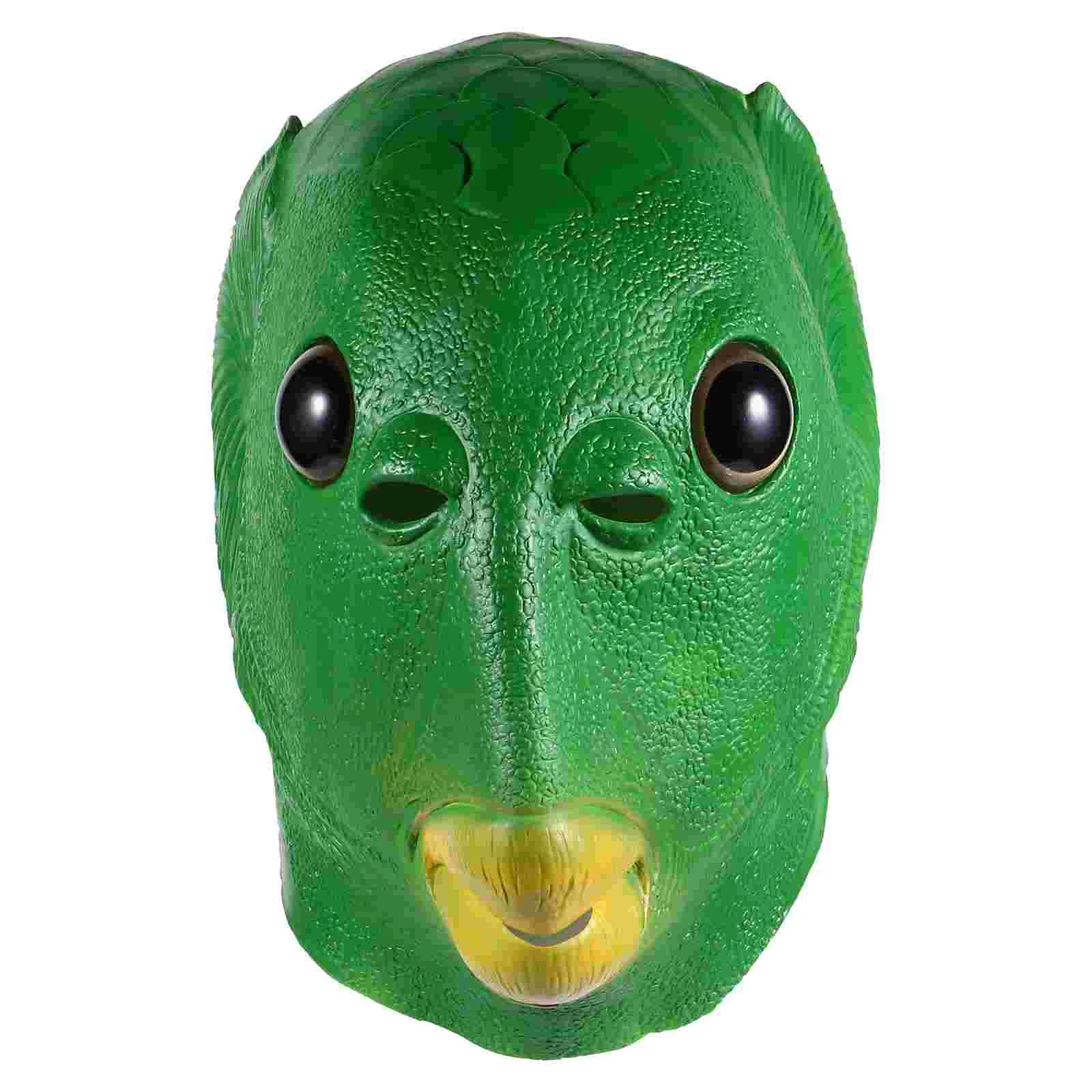 Realistic Fish Mask Green Halloween Costume Carnival Party Favors Emulsion