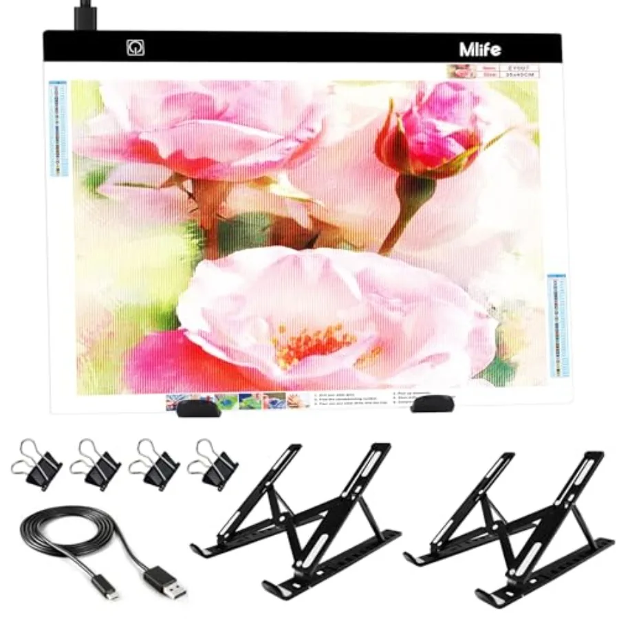 

LED Light Pad for Diamond Painting Diamond Art Light Board USB Powered Tracing Light Board Diamond Art Accessories for Drawing