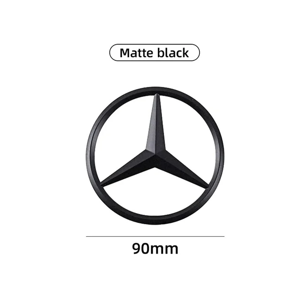 90mm ABS Tail Star Emblems Black Rear Trunk Star Logo Stickers Badges For Mercedes Benz E250 E350 E400 E550 W212 A2128170016